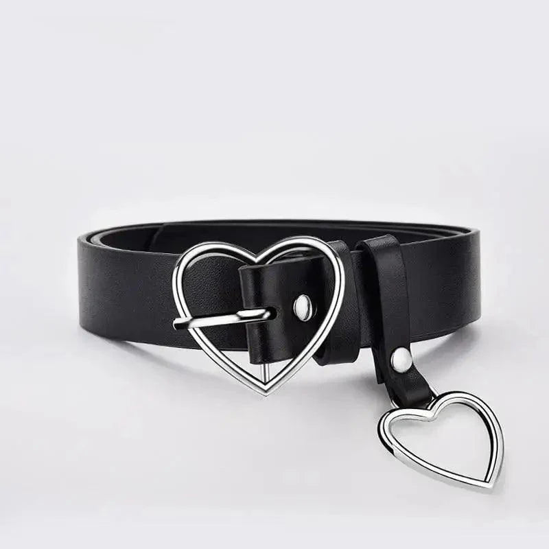 Black Heart Shaped Belt High Quality Love Elegant Belts For Women Vintage Design Belt Ladies Dress Waistband For Jeans Shorts Ladies Dress Stevvex