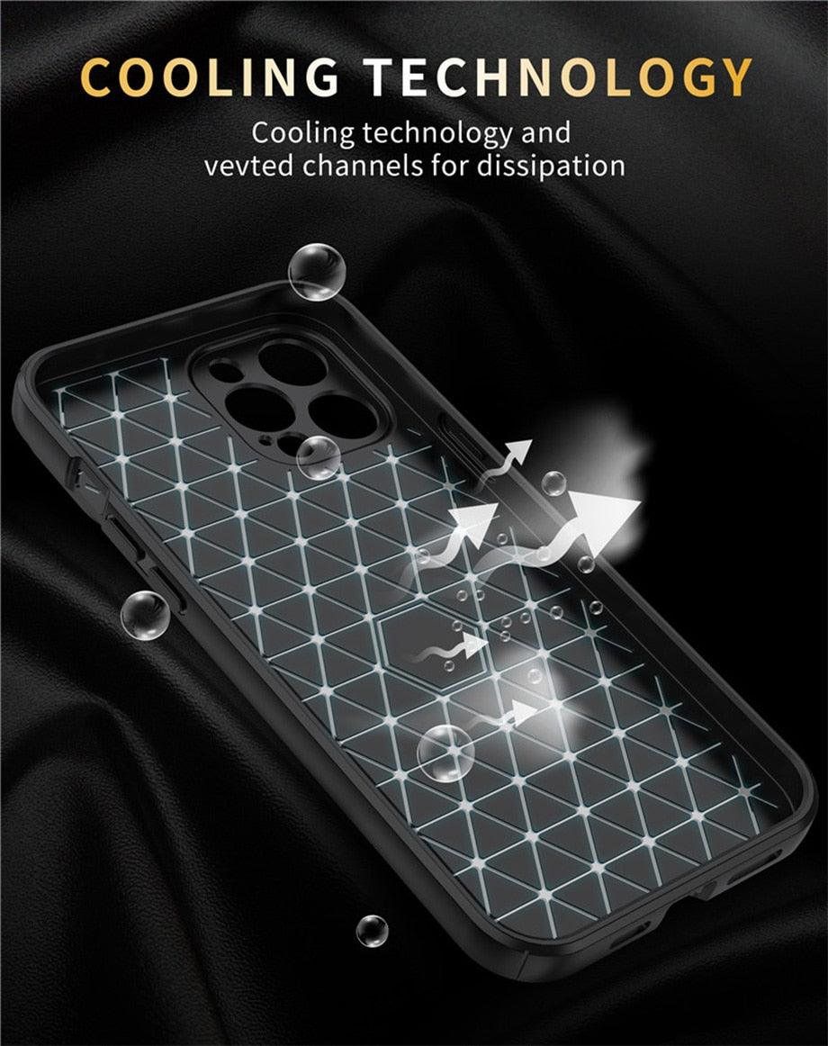 Black Leather Shockproof Phone Case on iPhone 13 11 12 14 Pro Max XR XS Max 14 Plus Camera Lens Protection Soft Back Cover Silky-Soft Touch Full-Body Protective Case Shockproof Cover Stevvex