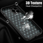Black Leather Shockproof Phone Case on iPhone 13 11 12 14 Pro Max XR XS Max 14 Plus Camera Lens Protection Soft Back Cover Silky-Soft Touch Full-Body Protective Case Shockproof Cover Stevvex