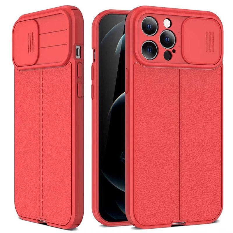 Black Leather Shockproof Phone Case on iPhone 13 11 12 14 Pro Max XR XS Max 14 Plus Camera Lens Protection Soft Back Cover Silky-Soft Touch Full-Body Protective Case Shockproof Cover Stevvex