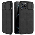 Black Leather Shockproof Phone Case on iPhone 13 11 12 14 Pro Max XR XS Max 14 Plus Camera Lens Protection Soft Back Cover Silky-Soft Touch Full-Body Protective Case Shockproof Cover Stevvex
