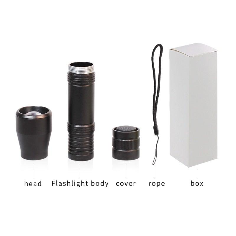 Black Light Flashlight UV Flashlight Super Bright LED Tactical Flashlights 1200 Lumen Rechargeable LED Zoomable UV Torch Waterproof Flashlight Lamp For Pet Urine Stains Detection/Camping Stevvex