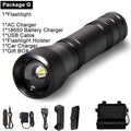 Black Light Flashlight UV Flashlight Super Bright LED Tactical Flashlights 1200 Lumen Rechargeable LED Zoomable UV Torch Waterproof Flashlight Lamp For Pet Urine Stains Detection/Camping Stevvex
