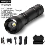 Black Light Flashlight UV Flashlight Super Bright LED Tactical Flashlights 1200 Lumen Rechargeable LED Zoomable UV Torch Waterproof Flashlight Lamp For Pet Urine Stains Detection/Camping Stevvex