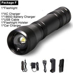 Black Light Flashlight UV Flashlight Super Bright LED Tactical Flashlights 1200 Lumen Rechargeable LED Zoomable UV Torch Waterproof Flashlight Lamp For Pet Urine Stains Detection/Camping Stevvex
