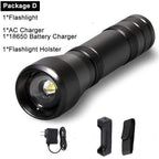 Black Light Flashlight UV Flashlight Super Bright LED Tactical Flashlights 1200 Lumen Rechargeable LED Zoomable UV Torch Waterproof Flashlight Lamp For Pet Urine Stains Detection/Camping Stevvex