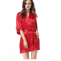 Black Lightweight Elegant Faux Silk Bathrobes For Women V Neck Design  Bridesmaid Bathrobe Wedding  Short Women Bathrobes Stevvex