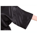 Black Lightweight Elegant Faux Silk Bathrobes For Women V Neck Design  Bridesmaid Bathrobe Wedding  Short Women Bathrobes Stevvex