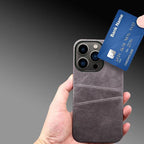 Black Luxury Men Card Holder Case for iPhone Business Classic Leather Wallet Case for iphone 12 13 14 Pro Max Phone Cover PU Leather Wallet Case with Card Pockets Back Cover Stevvex