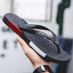 Black Man House Slippers Elegant Flip Flop Pool Slippers Summer Sandals  Men's Shoes Breathable Air Mesh Comfortable Leather Flip Flops Non-Slip Sport Cushion Beach Outdoor Walking Slippers Stevvex