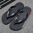 Black Man House Slippers Elegant Flip Flop Pool Slippers Summer Sandals  Men's Shoes Breathable Air Mesh Comfortable Leather Flip Flops Non-Slip Sport Cushion Beach Outdoor Walking Slippers Stevvex