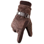 Black Men Leather Touchscreen Gloves Winter Retro Driving Comfortable Warm Gloves Elegant Design Men Fashion Outdoor Gloves Cold Weather Gloves For Cycling & Driving