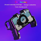 Black Metal Joystick Trigger Shooting Gamepad Portable Controller Compatible With Smartphone Gaming Mobile Phone Holder Stevvex
