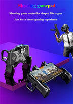 Black Metal Joystick Trigger Shooting Gamepad Portable Controller Compatible With Smartphone Gaming Mobile Phone Holder Stevvex
