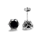 Pink Royal Blue Moissanite Stud Earrings S925 Sterling Silver 0.5 1 2 Ct Bride BandsCo Straps