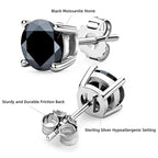 Moissanite Stud Earrings 0.1-3CT S925 Sterling Silver Platinum Plated Bride BandsCo Straps