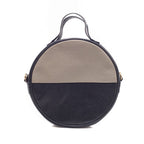 Black Moon Bag Crossbody Clutch Eco Leather Handwoven Cotton Retro Style BandsCo Straps