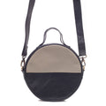 Black Moon Bag Crossbody Clutch Eco Leather Handwoven Cotton Retro Style BandsCo Straps