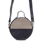 Black Moon Bag Crossbody Clutch Eco Leather Handwoven Cotton Retro Style BandsCo Straps