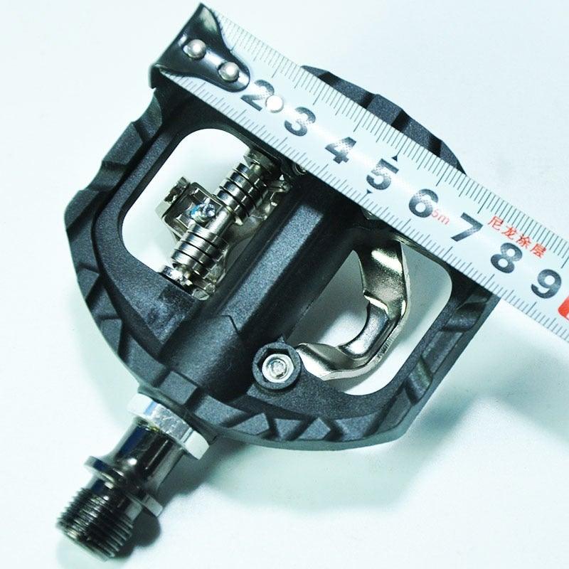 Black nylon DU + bearing Mountain Clipless Bike Bicycle Cycling Pedals Cleats Pedal Bicycle Bike Pedals Road Bicycle Pedals Cleats Set Clipless Pedals Compatible With Mountain BIkes Stevvex