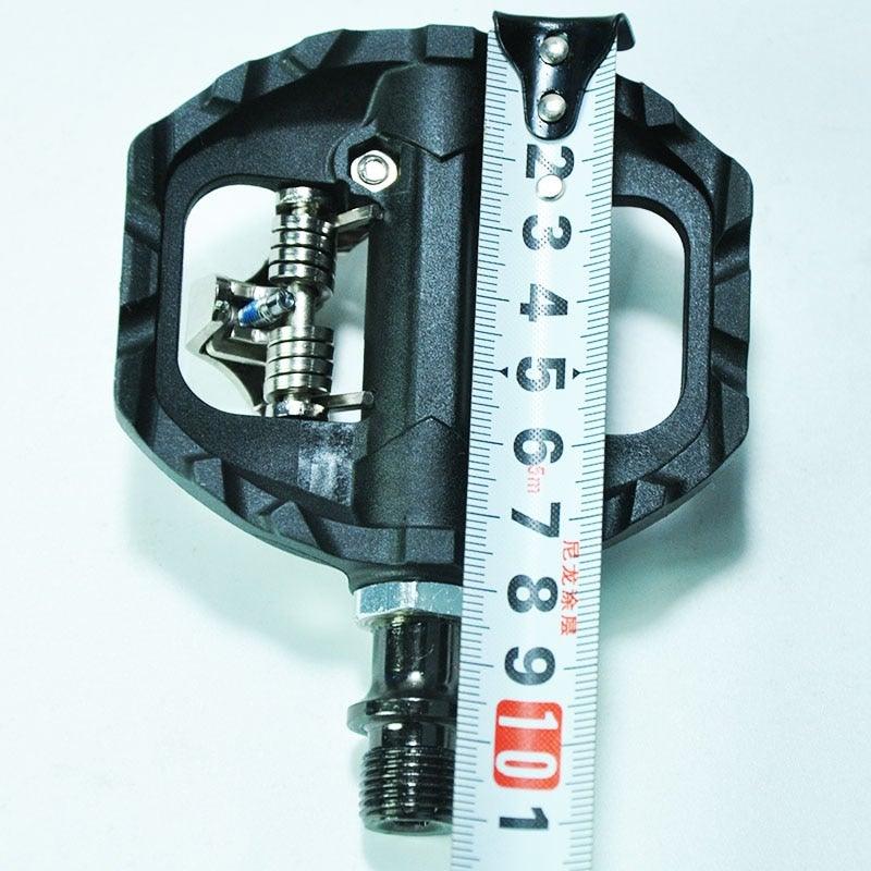 Black nylon DU + bearing Mountain Clipless Bike Bicycle Cycling Pedals Cleats Pedal Bicycle Bike Pedals Road Bicycle Pedals Cleats Set Clipless Pedals Compatible With Mountain BIkes Stevvex
