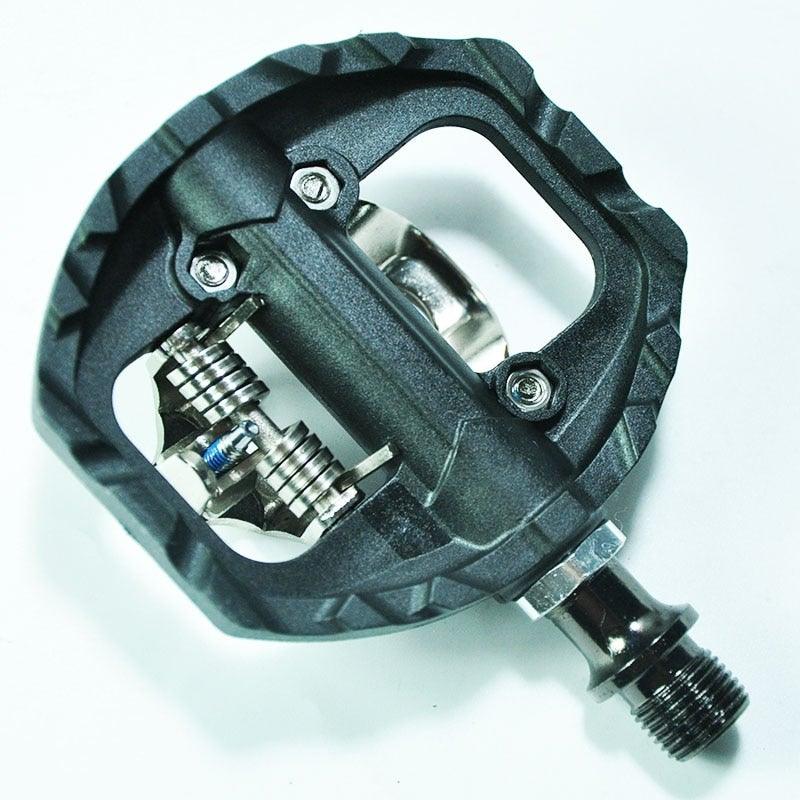 Black nylon DU + bearing Mountain Clipless Bike Bicycle Cycling Pedals Cleats Pedal Bicycle Bike Pedals Road Bicycle Pedals Cleats Set Clipless Pedals Compatible With Mountain BIkes Stevvex