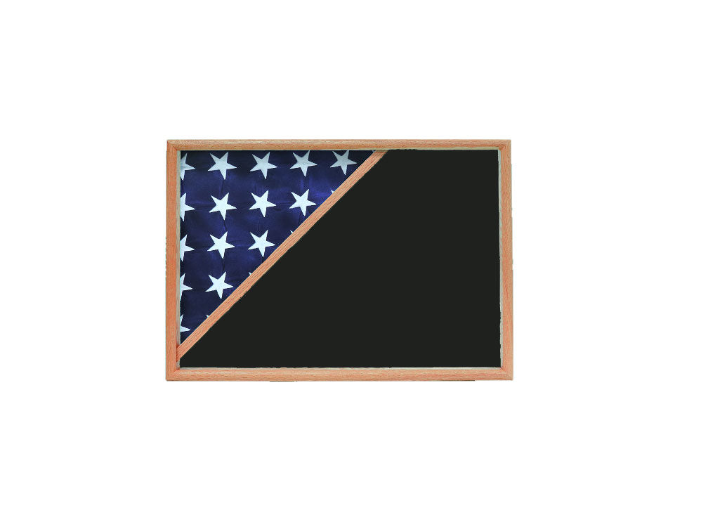 Shadow box for 5x9.5 flag , Oak The Military Gift Store