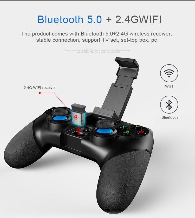 Black Portable 2.4G Wireless Bluetooth Mobile Trigger Joystick Game Console Controller Compatible With PC Laptop Tablets Stevvex