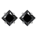 Sterling Silver 925 Green Princess Cut Moissanite Stud Earrings For Women BandsCo Straps