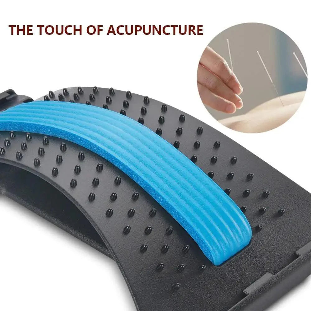 Black Purple Back Stretching Device Muscle Back Massage Relax Stretcher Posture Therapy Back Stretch Spine Pain Relief Stretcher Support Lower And Upper Muscle Pain Relief Stevvex
