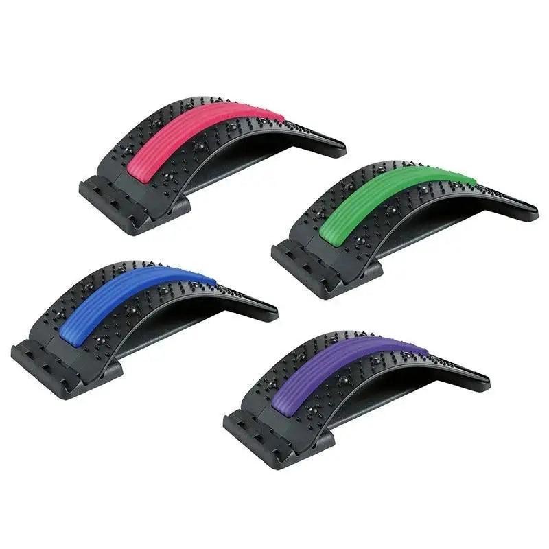 Black Purple Back Stretching Device Muscle Back Massage Relax Stretcher Posture Therapy Back Stretch Spine Pain Relief Stretcher Support Lower And Upper Muscle Pain Relief Stevvex