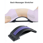Black Purple Back Stretching Device Muscle Back Massage Relax Stretcher Posture Therapy Back Stretch Spine Pain Relief Stretcher Support Lower And Upper Muscle Pain Relief Stevvex