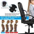 Black Purple Back Stretching Device Muscle Back Massage Relax Stretcher Posture Therapy Back Stretch Spine Pain Relief Stretcher Support Lower And Upper Muscle Pain Relief Stevvex