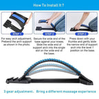 Black Purple Back Stretching Device Muscle Back Massage Relax Stretcher Posture Therapy Back Stretch Spine Pain Relief Stretcher Support Lower And Upper Muscle Pain Relief Stevvex