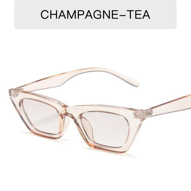 Black Rectangle Sunglasses For Women Retro Driving Glasses Vintage Fashion Style Cat Eye Sunglasses Women Small Cool Sun Glasses Luxury Eyewear Stevvex