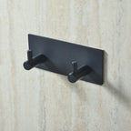 Black Robe Hook Wall Hook Towel Hook for Bathroom Stainless Steel Coat Hook Rustproof Hook Hanger for Kitchen Hardware Stainless Steel Hooks Waterproof and Oilproof Bathroom Kitchen Self Adhesive Hooks for Hanging Coat Hat Towel Stevvex
