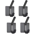 Black Robe Hook Wall Hook Towel Hook for Bathroom Stainless Steel Coat Hook Rustproof Hook Hanger for Kitchen Hardware Stainless Steel Hooks Waterproof and Oilproof Bathroom Kitchen Self Adhesive Hooks for Hanging Coat Hat Towel Stevvex