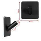 Black Robe Hook Wall Hook Towel Hook for Bathroom Stainless Steel Coat Hook Rustproof Hook Hanger for Kitchen Hardware Stainless Steel Hooks Waterproof and Oilproof Bathroom Kitchen Self Adhesive Hooks for Hanging Coat Hat Towel Stevvex