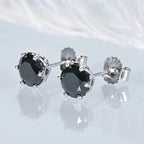 1ct-4ct D Color VVS1 3EX Round Moissanite Stud Earrings Platinum Plated 925 BandsCo Straps