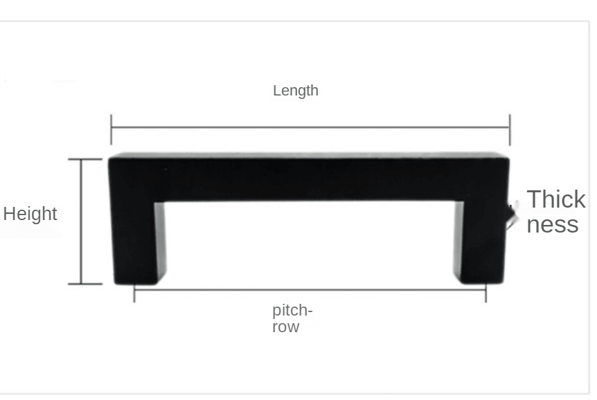 Black Silver Gold Cabinet Handle Square Furniture Hardware Stainless Steel Kitchen Door Knobs Cupboard Wardrobe Drawer Pulls  Square Bar Cabinet Pull Drawer Handle Stainless Steel Modern Hardware For Kitchen And Bathroom Cabinets Stevvex