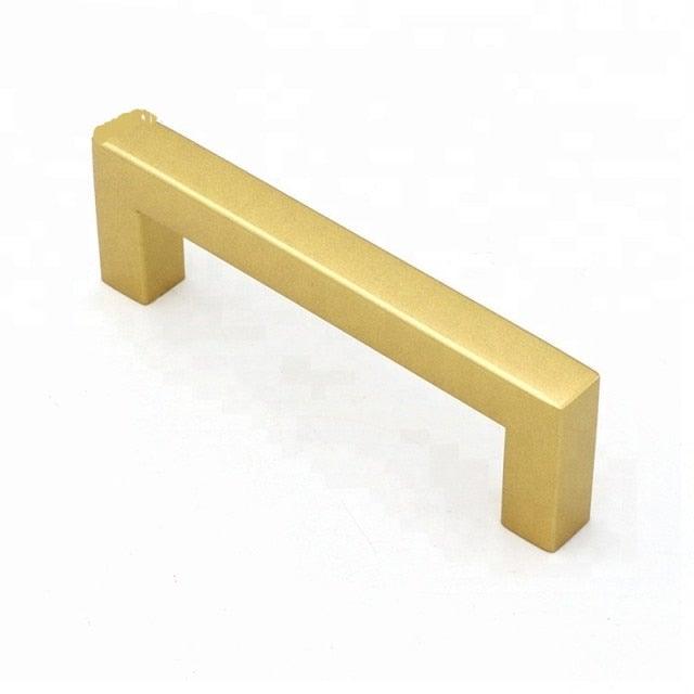 Black Silver Gold Cabinet Handle Square Furniture Hardware Stainless Steel Kitchen Door Knobs Cupboard Wardrobe Drawer Pulls  Square Bar Cabinet Pull Drawer Handle Stainless Steel Modern Hardware For Kitchen And Bathroom Cabinets Stevvex