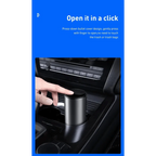 Black Small Trash Bin Garbage Can For Car Waste Rubbish Basket Organizer Storage Holder Car Accessories