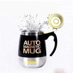 Black Smart Lazy Automatic Stainless Steel Self Stirring Magnetic Mug Creative Coffee Mixing Cup Automatic Self Mixing & Spinning Cup Cute Christmas Birthday Gift Idea For Men And Women