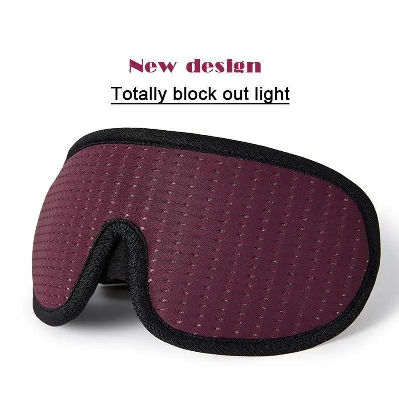 Black  Soft Padded Sleeping Mask For Eyes Lightweight Blindfold Night Mask Modern Adjustable Super Smooth Eye Patch For Sleep Stevvex