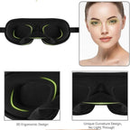 Black  Soft Padded Sleeping Mask For Eyes Lightweight Blindfold Night Mask Modern Adjustable Super Smooth Eye Patch For Sleep Stevvex