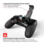 Black Solid Bluetooth Joystick Smartphone Trigger Gamepad Controller Compatible With TV PC Laptop