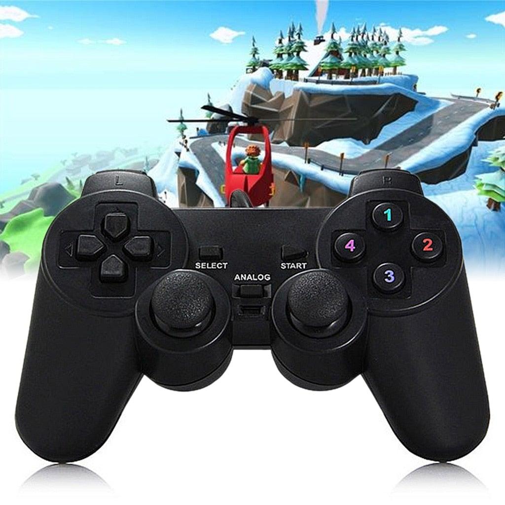 Black Solid Wired Vibration Joystick Gamepad Handle Controller Compatible With PC Laptop Computer Stevvex
