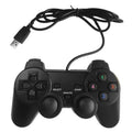 Black Solid Wired Vibration Joystick Gamepad Handle Controller Compatible With PC Laptop Computer Stevvex