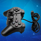 Black Solid Wired Vibration Joystick Gamepad Handle Controller Compatible With PC Laptop Computer Stevvex