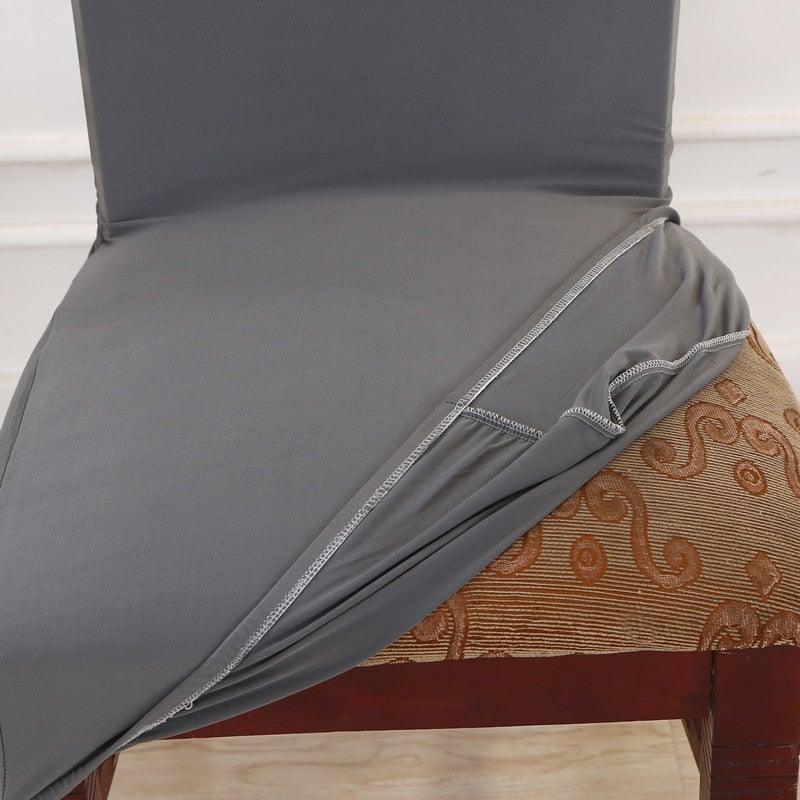 Black Spandex elastic wedding Chair Covers Anti-dirty housse de chaise office hotel chair cover seat  Chair Covers Protector Seat Case Chair Cover Seat Protector Super Fit Slipcover Stretch Removable Washable Stevvex